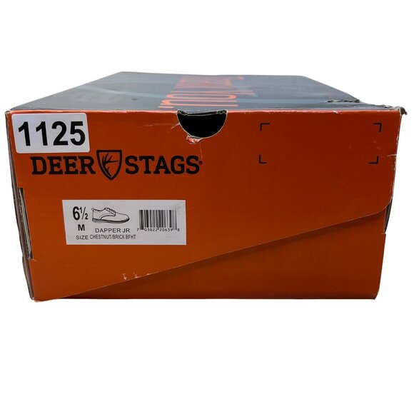 Deer Stags Boys Brown Faux Leather Dapper Jr Dress Shoes Size 6.5 - Picture 10 of 10